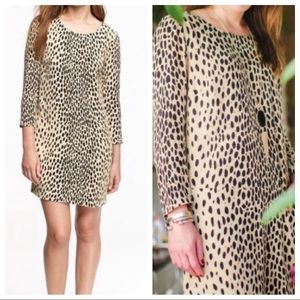 J. Crew Factory Jules shift dress wildcat leopard